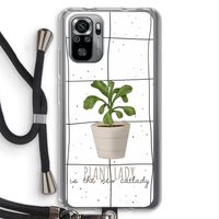 Kamerplant op vensterruit: Xiaomi Redmi Note 10S Transparant Hoesje met koord