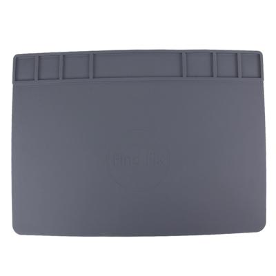 Maintenance Platform High Temperature Heat-resistant Repair Insulation Pad Silicone Mats Size: 49.5cm x 34.7cm(Grey)