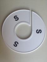 Maatring 11 cm wit/zwart S