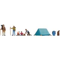 NOCH TT Set figuren op de camping Geverfd