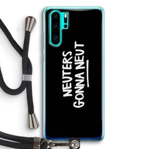 Neuters (zwart): Huawei P30 Pro Transparant Hoesje met koord