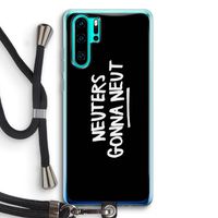 Neuters (zwart): Huawei P30 Pro Transparant Hoesje met koord