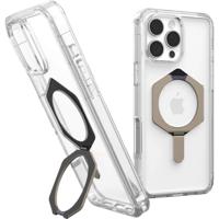 Urban Armor Gear Plyo XTE Backcover Apple iPhone 16 Pro Max Transparant, Titaan Inductieve lading, MagSafe compatible, Met standfunctie, Stootbestendig