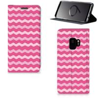 Samsung Galaxy S9 | Hoesje met Magneet | Waves Pink Samsung Galaxy S9 | Hoesje met Magneet | Waves Pink