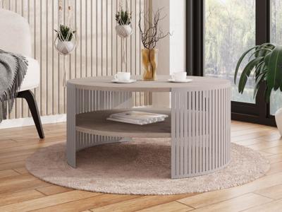 Ronde salontafel ZINZARA ⌀ 75 cm kasjmier/cremona eik