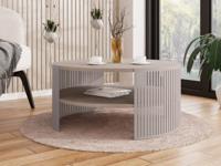 Ronde salontafel ZINZARA ⌀ 75 cm kasjmier/cremona eik