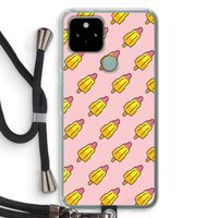Waterijsjes: Pixel 5 Transparant Hoesje met koord