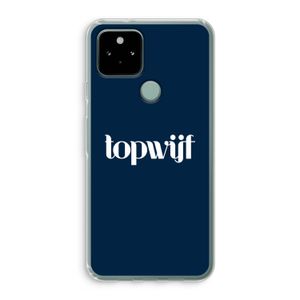 Topwijf Navy: Google Pixel 5 Transparant Hoesje