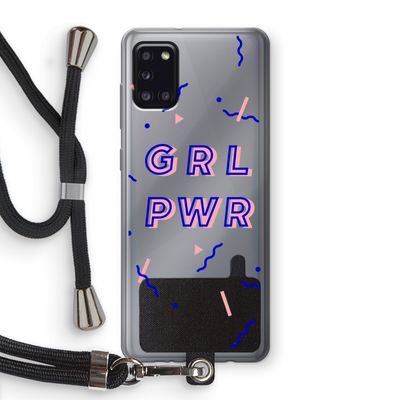 GRL PWR: Samsung Galaxy A31 Transparant Hoesje met koord