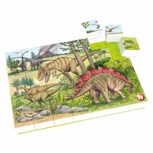 Hubelino blokpuzzel dinosaurus wereld, 35st.