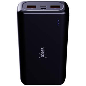 Verico Power Pro PD Powerbank 20000 mAh Power Delivery LiPo USB-A, USB-C Zwart