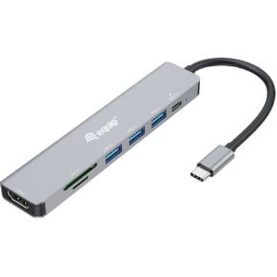 Equip 133494 laptop dock & poortreplicator Bedraad USB 3.2 Gen 1 (3.1 Gen 1) Type-C Zilver
