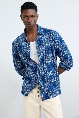 Overhemd met geometrische print - BLUE - L