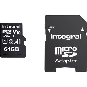 Integral 64GB HIGH SPEED MICROSDHC/XC V10 UHS-I U1 MicroSD