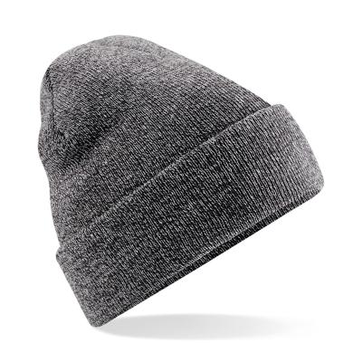 Beechfield Beanie Wintermuts - 100% soft Acryl - grijs - Super soft - Brede omslag band - dames/ her