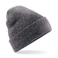 Beechfield Beanie Wintermuts - 100% soft Acryl - grijs - Super soft - Brede omslag band - dames/ her