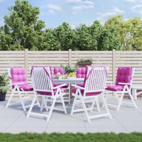 VidaXL Stoelkussens 6 st lage rug oxford stof roze VidaXL Stoelkussens 6 st lage rug oxford stof roze