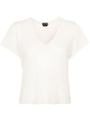 TOM FORD t-shirt à effet de transparence - Tons neutres