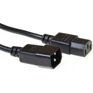 ACT Netsnoer C13 - C14 zwart 0,6 m