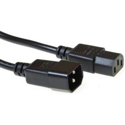 ACT Netsnoer C13 - C14 zwart 0,6 m