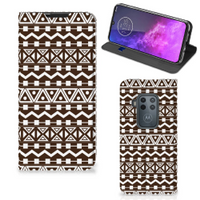 Motorola One Zoom Hoesje met Magneet Aztec Brown