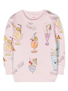 Stella McCartney Kids sweat Summer Cocktail en coton - Rose