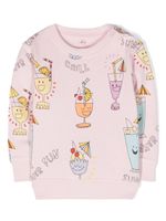 Stella McCartney Kids sweat Summer Cocktail en coton - Rose