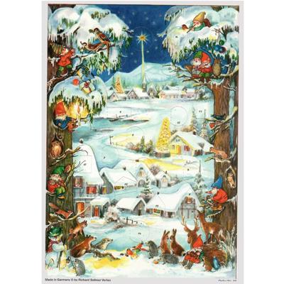 A4 Adventskalender Winters Dorp