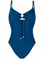 Tory Burch maillot de bain froncé à découpe - Bleu