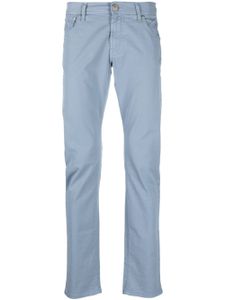 Corneliani pantalon skinny à taille basse - Bleu