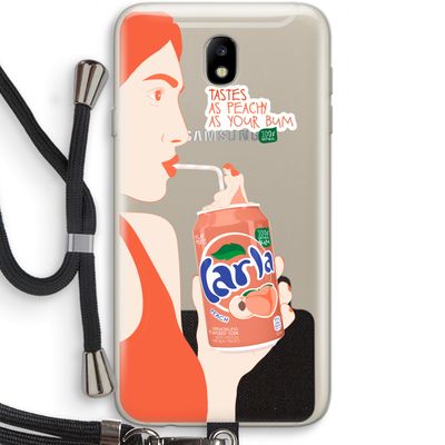 Peach please!: Samsung Galaxy J7 (2017) Transparant Hoesje met koord