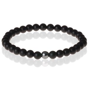 Memphis kralen armband Matte Onyx Hematiet