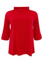 Yoek Shirt A-lijn met turtle neck | Rood | Maat 58/60