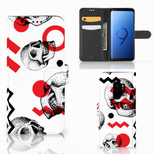 Telefoonhoesje met Naam Samsung Galaxy S9 Plus Skull Red