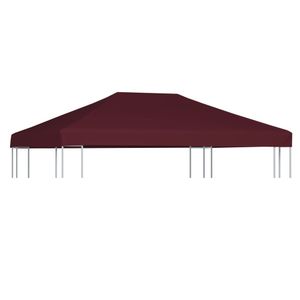VidaXL Prieeldak 310 g/m² 3x4 m bordeaux
