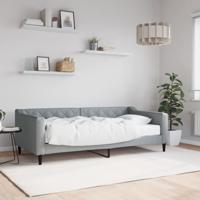 Slaapbank met matras 90x190 cm stof lichtgrijs