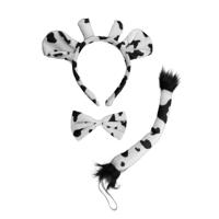 Funny Fashion 3-delige koeien verkleedset - voor volwassenen - Dierenpak accessoires Funny Fashion 3-delige koeien verkleedset - voor volwassenen - Dierenpak accessoires