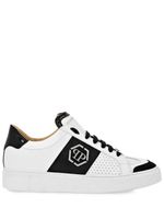 Philipp Plein baskets Hexagon en cuir - Blanc - thumbnail