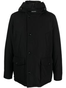 Woolrich veste boutonnée Arctic à capuche - Noir