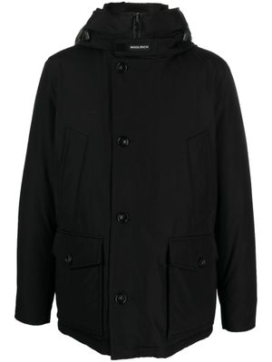 Woolrich veste boutonnée Arctic à capuche - Noir