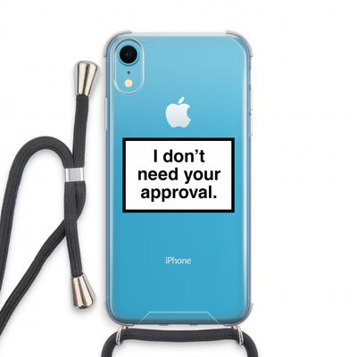 Don't need approval: iPhone XR Transparant Hoesje met koord