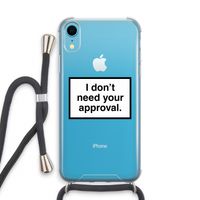 Don't need approval: iPhone XR Transparant Hoesje met koord