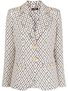 Elisabetta Franchi Blazer met dubbele rij knopen - Beige