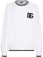 Dolce & Gabbana sweat en coton à logo brodé - Blanc