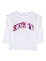 Givenchy Kids t-shirt à logo brodé de sequins - Blanc - thumbnail