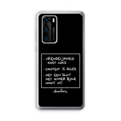 Mijn Motto's: Huawei P40 Transparant Hoesje