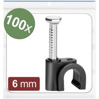 Quadrios 24CA430 Spijkerclip 24CA430 Bundel-Ø (bereik) 3 tot 6 mm Zwart 100 stuk(s)