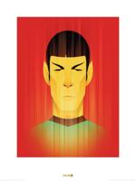 Kunstdruk Star Trek Beaming Spock 50th Anniversary 60x80cm