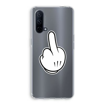 Middle finger white: OnePlus Nord CE 5G Transparant Hoesje