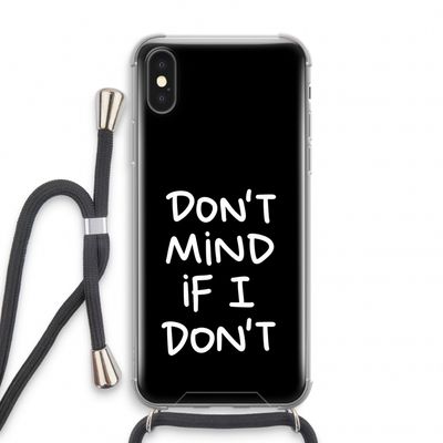 Don't Mind: iPhone XS Transparant Hoesje met koord